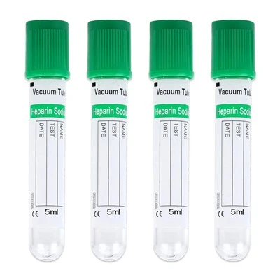Heparin Lithium engangsvakuum blodprøvetagningsrør Heparin Lithium med grøn hætte
