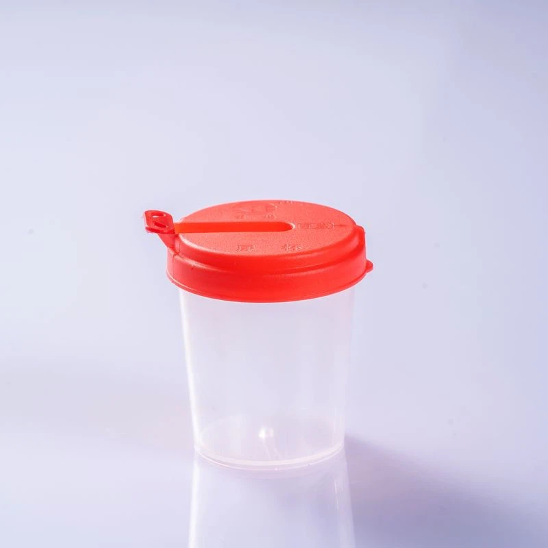 Plastic Urine Container Non Sterile Red Screw